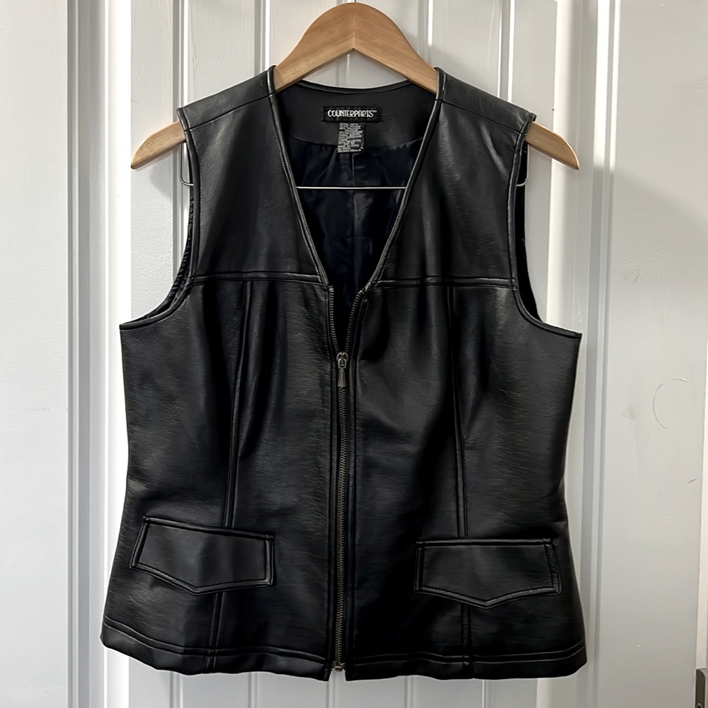 Black Leather Vest